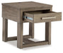 Loyaska Grayish Brown/White End Table - T854-3 - Vega Furniture