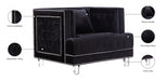 Lucas Black Velvet Chair - 609BL-C - Vega Furniture