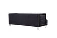 Lucas Black Velvet Sofa - 609BL-S - Vega Furniture