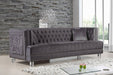 Lucas Grey Velvet Sofa - 609Grey-S - Vega Furniture