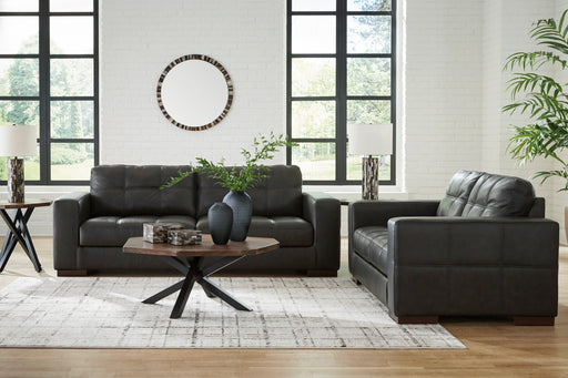 Luigi Thunder Leather Living Room Set - SET | 5650638 | 5650635 - Vega Furniture