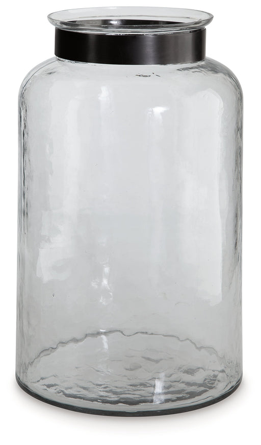 Lukasvale Clear/Pewter Finish Vase - A2000586 - Vega Furniture