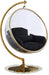 Luna Black Acrylic Swing Bubble Accent Chair - 508Black - Vega Furniture