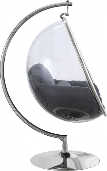 Luna Grey Acrylic Swing Bubble Accent Chair - 507Grey - Vega Furniture