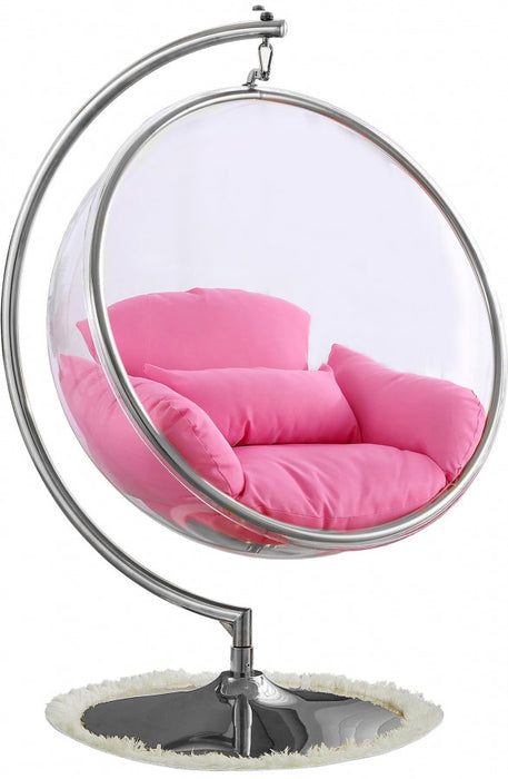 Luna Pink Acrylic Swing Bubble Accent Chair - 507Pink - Vega Furniture