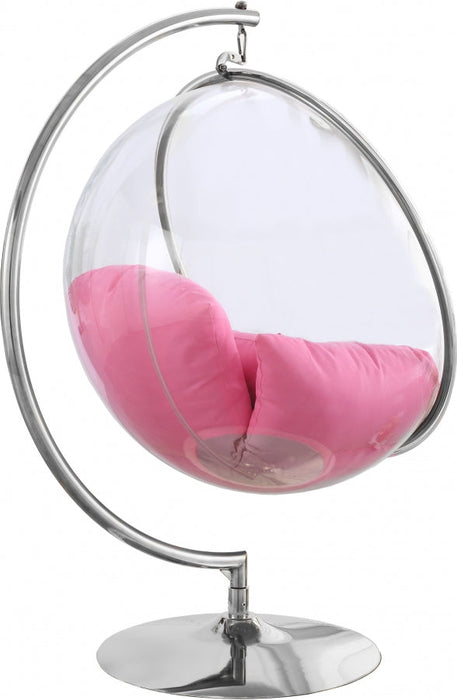 Luna Pink Acrylic Swing Bubble Accent Chair - 507Pink - Vega Furniture