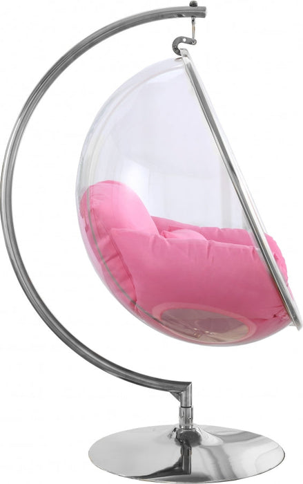 Luna Pink Acrylic Swing Bubble Accent Chair - 507Pink - Vega Furniture