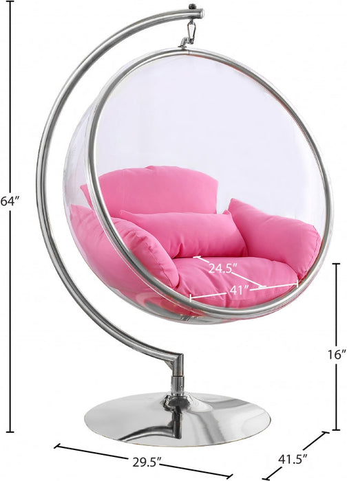 Luna Pink Acrylic Swing Bubble Accent Chair - 507Pink - Vega Furniture