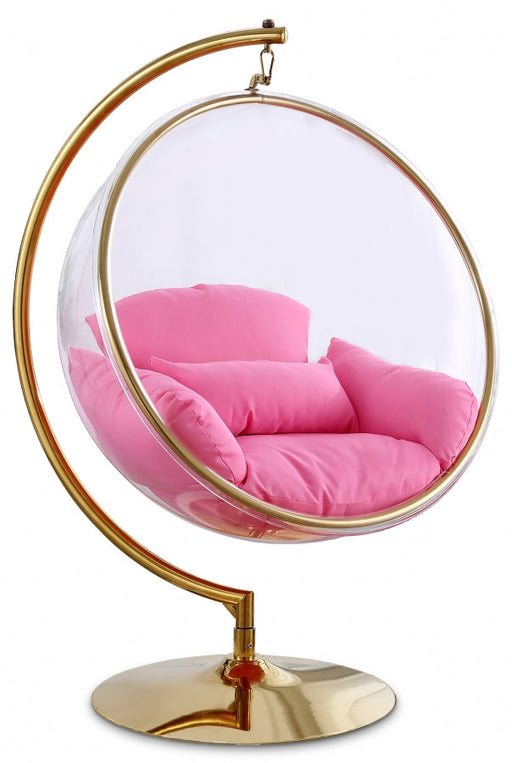Luna Pink Acrylic Swing Bubble Accent Chair - 508Pink - Vega Furniture