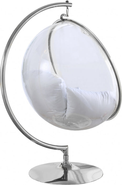 Luna White Acrylic Swing Bubble Accent Chair - 507White - Vega Furniture