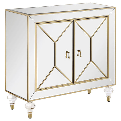 Lupin Mirror/Champagne 2-Door Accent Cabinet - 951854 - Vega Furniture