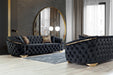 Lupino Black Velvet Living Room Set - LUPINOBLACK-SL - Vega Furniture