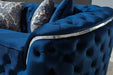 Lupino Blue Velvet Living Room Set - LUPINOBLUE-SL - Vega Furniture