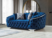 Lupino Blue Velvet Living Room Set - LUPINOBLUE-SL - Vega Furniture