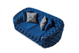 Lupino Blue Velvet Living Room Set - LUPINOBLUE-SL - Vega Furniture