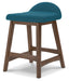 Lyncott Blue/Brown Counter Height Barstool, Set of 2 - D615-324 - Vega Furniture