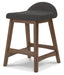 Lyncott Charcoal/Brown Counter Height Barstool, Set of 2 - D615-224 - Vega Furniture