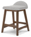 Lyncott Light Gray/Brown Counter Height Barstool, Set of 2 - D615-124 - Vega Furniture