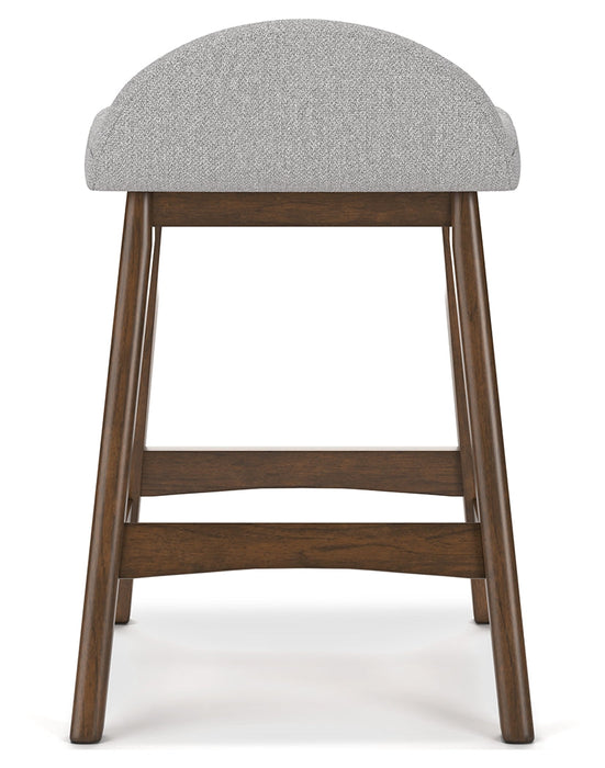 Lyncott Light Gray/Brown Counter Height Barstool, Set of 2 - D615-124 - Vega Furniture