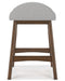 Lyncott Light Gray/Brown Counter Height Barstool, Set of 2 - D615-124 - Vega Furniture