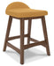 Lyncott Mustard/Brown Counter Height Barstool, Set of 2 - D615-424 - Vega Furniture