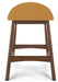 Lyncott Mustard/Brown Counter Height Barstool, Set of 2 - D615-424 - Vega Furniture