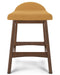 Lyncott Mustard/Brown Counter Height Barstool, Set of 2 - D615-424 - Vega Furniture