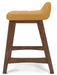 Lyncott Mustard/Brown Counter Height Barstool, Set of 2 - D615-424 - Vega Furniture