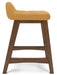 Lyncott Mustard/Brown Counter Height Barstool, Set of 2 - D615-424 - Vega Furniture
