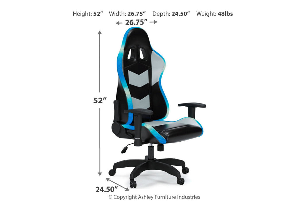 Lynxtyn Black/Gray Home Office Desk Chair - H400-09A - Vega Furniture