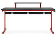 Lynxtyn Red/Black Home Office Desk - H400-127 - Vega Furniture