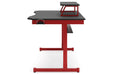 Lynxtyn Red/Black Home Office Desk - H400-127 - Vega Furniture