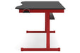 Lynxtyn Red/Black Home Office Desk - H400-427 - Vega Furniture