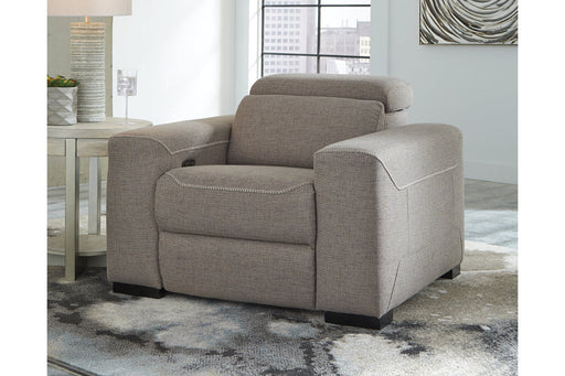 Mabton Gray Power Recliner - 7700513 - Vega Furniture