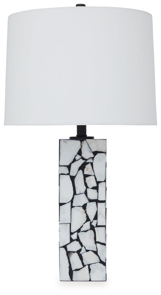 Macaria White/Black Table Lamp - L429044 - Vega Furniture
