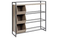 Maccenet Grayish Brown/Gunmetal Shoe Rack - Z1510473 - Vega Furniture