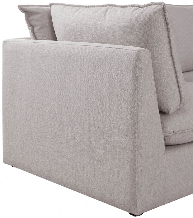 Mackenzie Beige Linen Textured 120" Modular Sofa - 688Beige-S120B - Vega Furniture