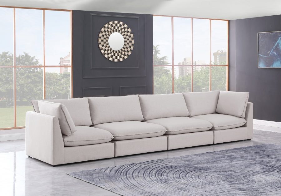 Mackenzie Beige Linen Textured 160" Modular Sofa - 688Beige-S160B - Vega Furniture
