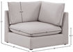 Mackenzie Beige Modular Corner Chair - 688Beige-Corner - Vega Furniture