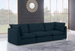 Mackenzie Blue Linen Textured 120" Modular Sofa - 688Navy-S120B - Vega Furniture