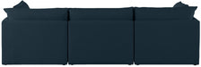 Mackenzie Blue Linen Textured 120" Modular Sofa - 688Navy-S120B - Vega Furniture