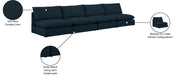 Mackenzie Blue Linen Textured 160" Modular Sofa - 688Navy-S160A - Vega Furniture