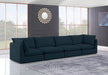 Mackenzie Blue Linen Textured 160" Modular Sofa - 688Navy-S160B - Vega Furniture