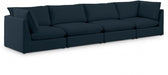 Mackenzie Blue Linen Textured 160" Modular Sofa - 688Navy-S160B - Vega Furniture