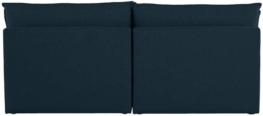 Mackenzie Blue Linen Textured 80" Modular Sofa - 688Navy-S80A - Vega Furniture