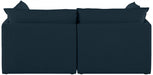 Mackenzie Blue Linen Textured 80" Modular Sofa - 688Navy-S80B - Vega Furniture