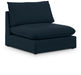 Mackenzie Blue Modular Armless Chair - 688Navy-Armless - Vega Furniture