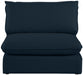 Mackenzie Blue Modular Armless Chair - 688Navy-Armless - Vega Furniture