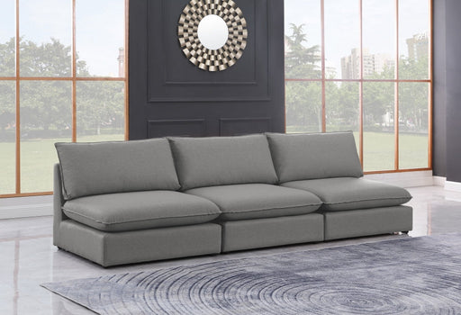 Mackenzie Grey Linen Textured 120" Modular Sofa - 688Grey-S120A - Vega Furniture