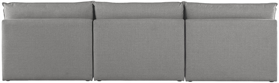 Mackenzie Grey Linen Textured 120" Modular Sofa - 688Grey-S120A - Vega Furniture